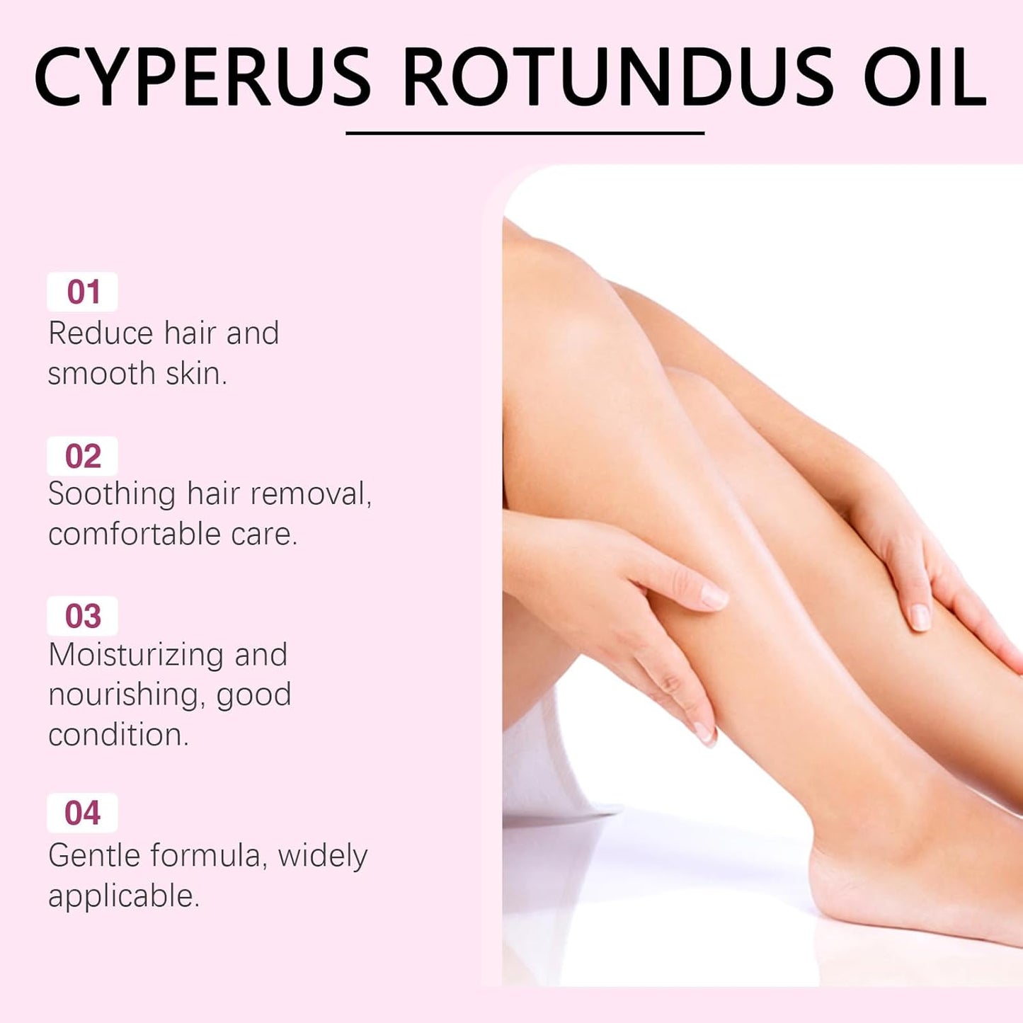 Cyperus Rotundus Oil - 60ml For Hair Removal, Moisturizing & Soothing for All Skin Types.