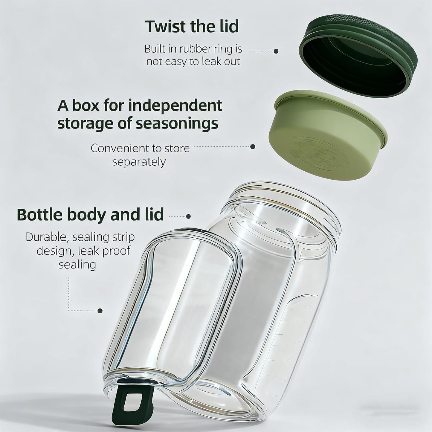 Salad Pod Jar With Side Opening