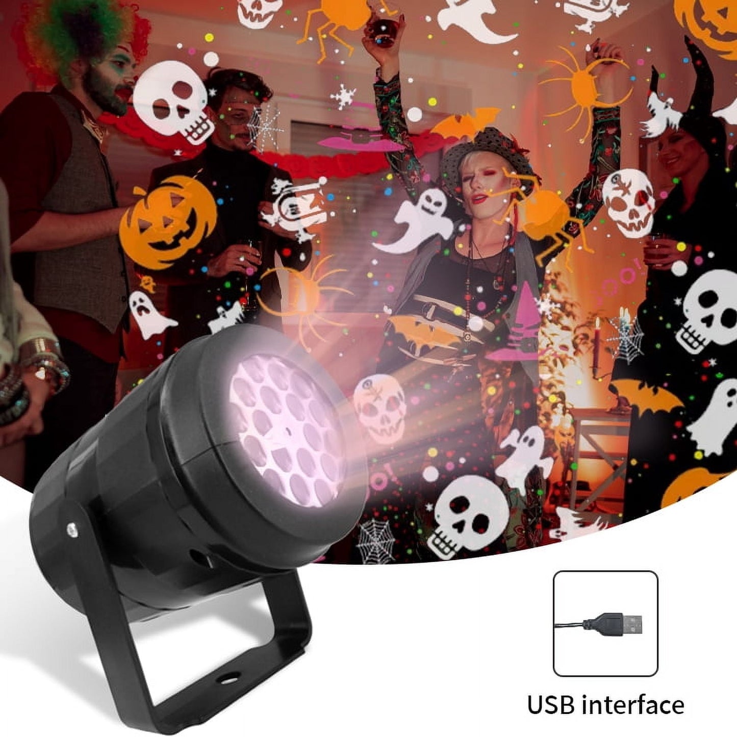 16-in-1 RGB LED Halloween Projector Lights For Indoor and Outdoor