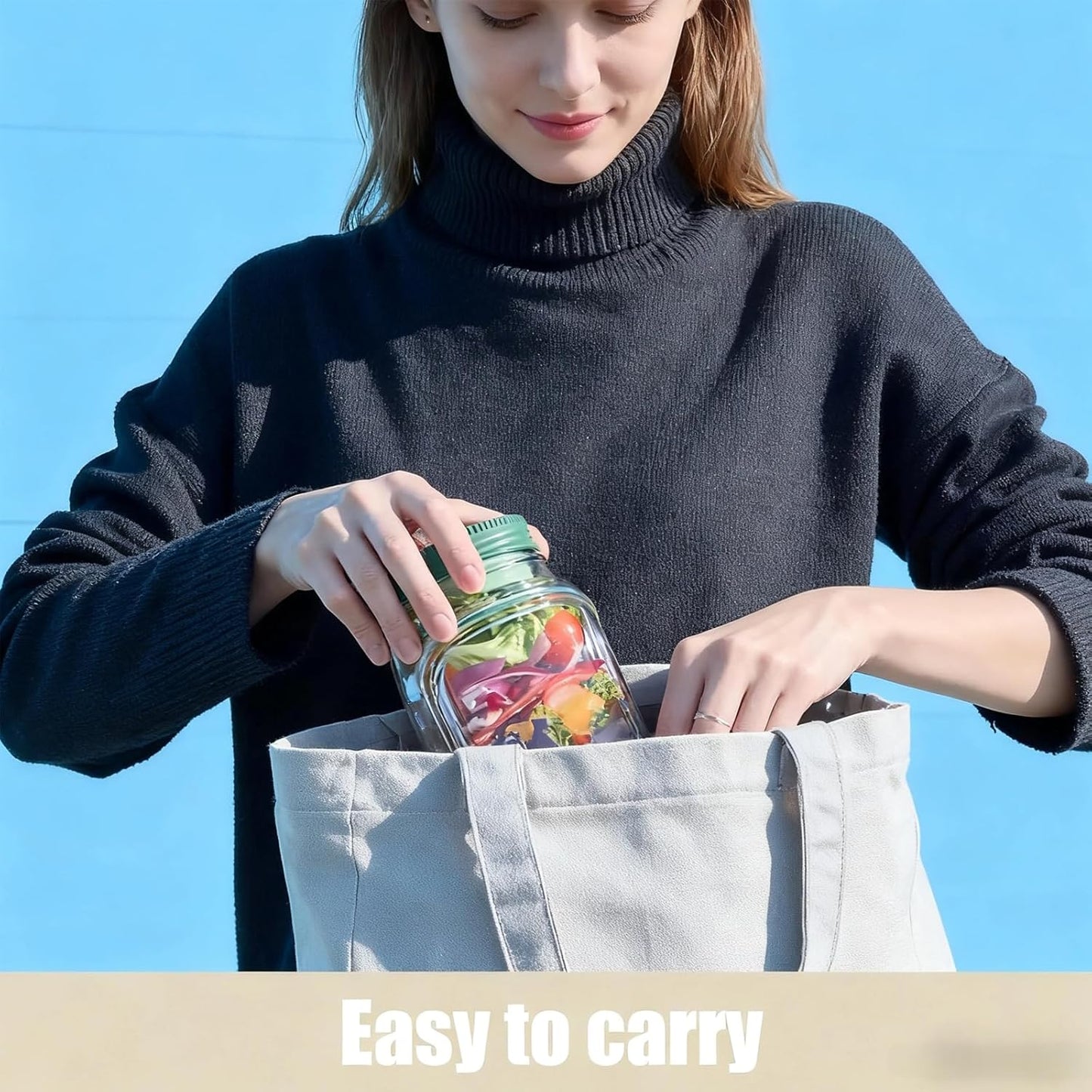 Salad Pod Jar With Side Opening