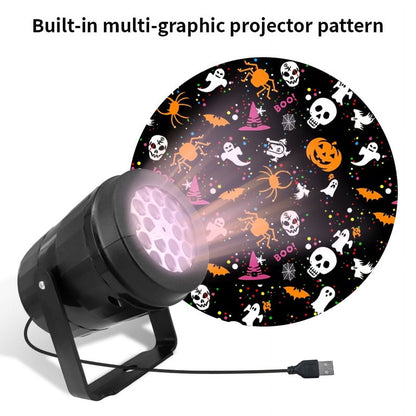 16-in-1 RGB LED Halloween Projector Lights For Indoor and Outdoor