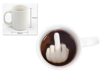 Hidden Middle Finger Coffee Cup