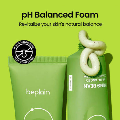 beplain Mung Bean Cleansing Oil & Cleansing Foam & Clay Mask