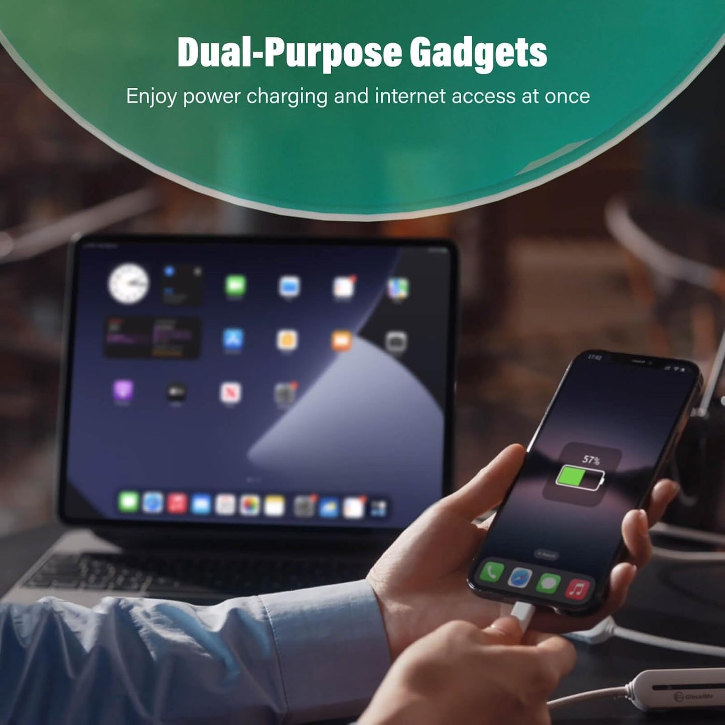 Innovative charging cable with integrated internet and WiFi