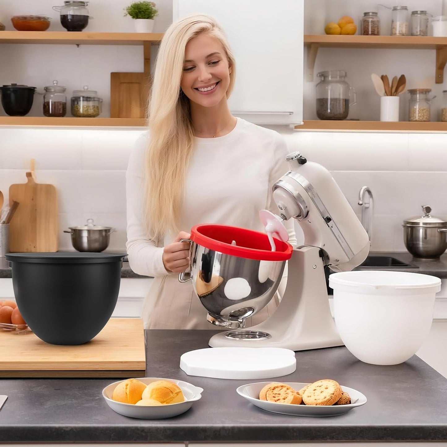 Silicone Bowl Liners for 5 Qt KitchenAid Mixers(3 pcs)