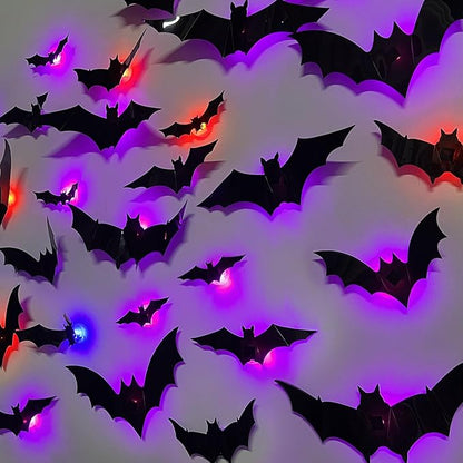 3D LED Bats Wall Decor,36 Pcs