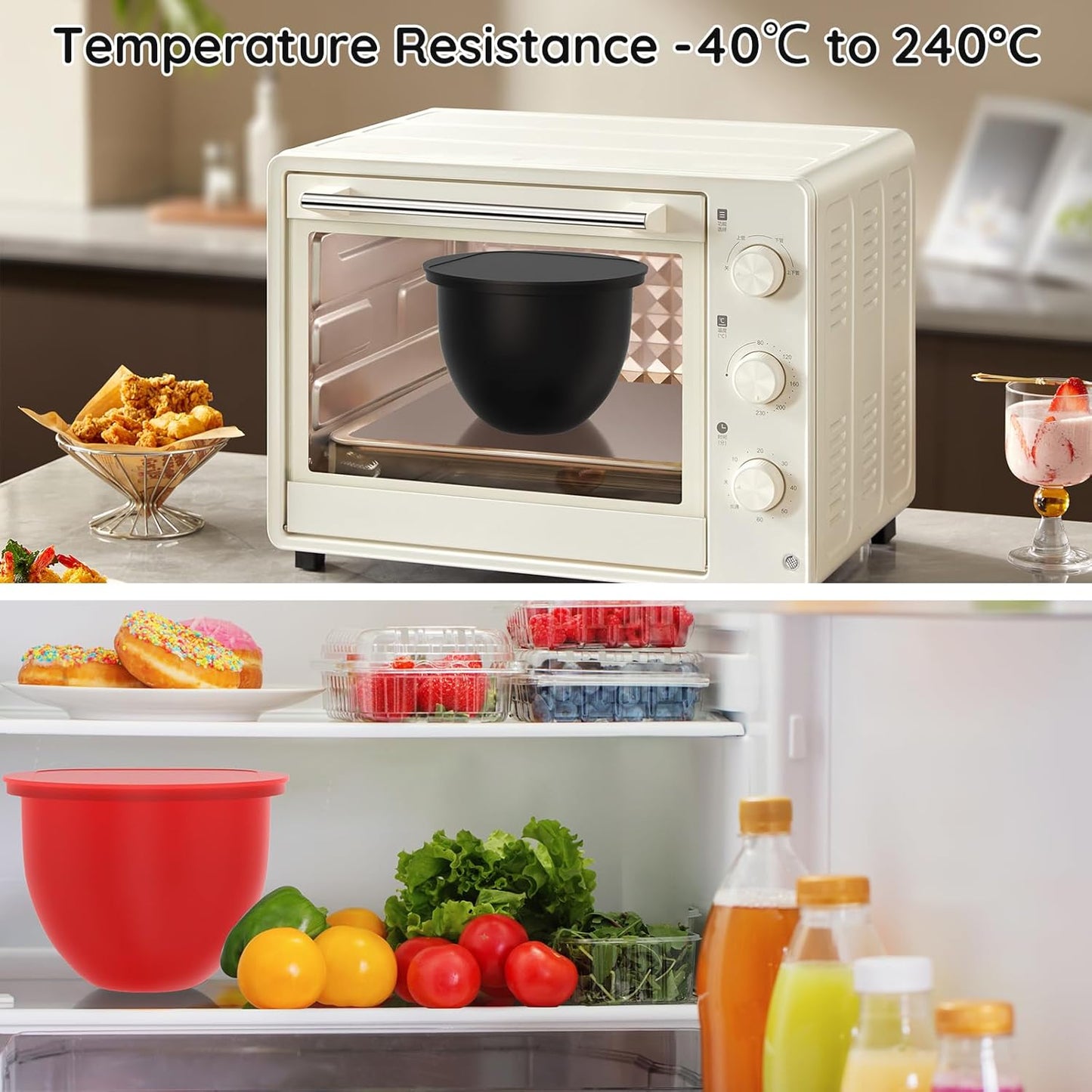 Silicone Bowl Liners for 5 Qt KitchenAid Mixers(3 pcs)