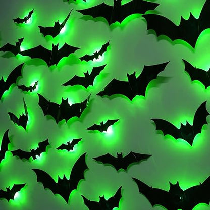 3D LED Bats Wall Decor,36 Pcs
