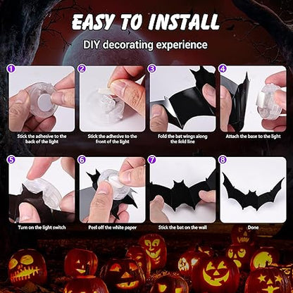 3D LED Bats Wall Decor,36 Pcs
