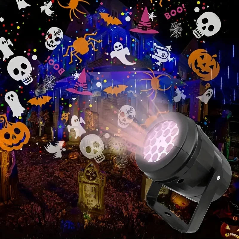 16-in-1 RGB LED Halloween Projector Lights For Indoor and Outdoor